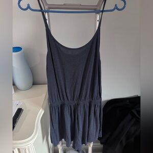 H&M divided blue/grey tank Romper